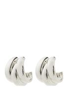 Damia Earrings Silver-Plated Accessories Jewellery Earrings Hoops Silv...