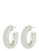 Phase Large Hoops Silver-Plated Accessories Jewellery Earrings Hoops S...