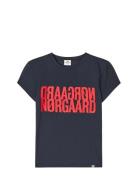 Single Cotton Tuvina Tee Tops T-Kortærmet Skjorte Navy Mads Nørgaard