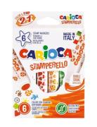 Carioca Stämpelfiberpennor Toys Creativity Drawing & Crafts Drawing Co...