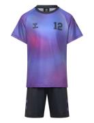 Hmlshimmer Set Sport Sets With Short-sleeved T-shirt Purple Hummel
