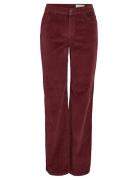 Nmcord Yolanda Nw Wide Leg Corduroy Bottoms Trousers Wide Leg Burgundy...
