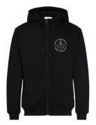 Hook Hooded Zip Sweatshirt Tops Sweatshirts & Hoodies Hoodies Black Ma...