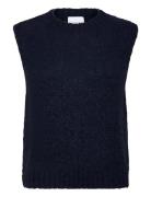 Kala Knit Vest Vests Knitted Vests Navy Noella