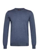Miguel Roundneck Designers Knitwear Round Necks Blue Oscar Jacobson