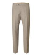 Slhreg-Tyler Wool Blend Trs Bottoms Trousers Formal Beige Selected