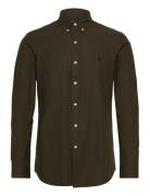 Slim Fit Stretch Poplin Shirt Tops Shirts Casual Khaki Green Polo Ralp...