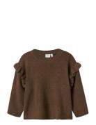 Nmfnalia Ls Knit Tops Knitwear Pullovers Brown Name It