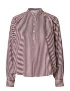 Slfmariette Relaxed Ls Shirt B Tops Shirts Long-sleeved Burgundy Selec...