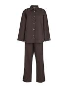 Aura Pyjamas Set Pyjamas Nattøj Brown Becksöndergaard