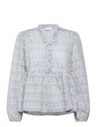 Matti Blouse Tops Blouses Long-sleeved Blue Noella