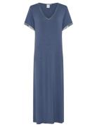 Jacqueline Shortsleeved Long Dress Nattøj Blue CCDK Copenhagen