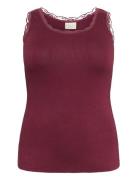 Kcomia Top Tops T-shirts & Tops Sleeveless Burgundy Kaffe Curve
