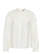 Cuallegra Blouse Tops Blouses Long-sleeved White Culture
