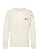 Ls Wobbly Lee Tee Tops T-Langærmet Skjorte White Lee Jeans