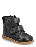 Boots - Flat - With Velcro Vinterstøvler Med Burrebånd Black ANGULUS