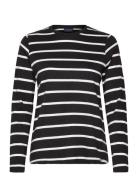Long Sleeve Cotton Tee Tops T-shirts & Tops Long-sleeved Black Lexingt...