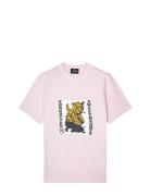 Cotton Jersey Sweathart Frode Tee Tops T-Kortærmet Skjorte Pink Mads N...