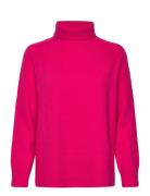 Sweater With High Neck - Comfy Tops Knitwear Turtleneck Pink Coster Co...
