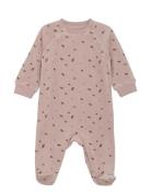 Romper Ls Velour Langærmet Body Pink Fixoni