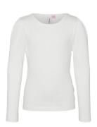 Vmlavender Ls Top Girl Noos Tops T-shirts Long-sleeved T-Skjorte White...