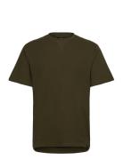 Enzo T-Shirt Tops T-Kortærmet Skjorte Khaki Green Clean Cut Copenhagen