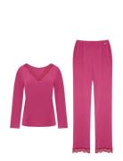 Origins Tops And Pants Set Pyjamas Nattøj Pink Dorina