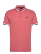 Paddy Sport Polos Short-sleeved Pink BOSS