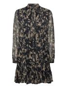 Hallie Crinkle Chiffon Dress Kort Kjole Black French Connection