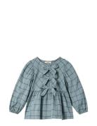 Cody Check Blouse Tops Blouses & Tunics Blue Fliink