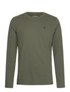 Classic Essential Top Tops T-Langærmet Skjorte Green Superdry