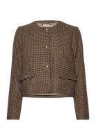 Barbour Corina Collarless Tailored Jacket Uldjakke Jakke Brown Barbour