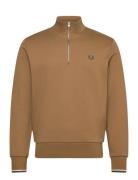 Half Zip Sweatshirt Tops Sweatshirts & Hoodies Sweatshirts Brown Fred ...