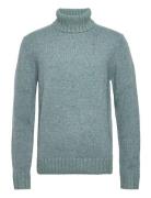 High-Neck Sweather Tops Knitwear Turtlenecks Blue Revolution