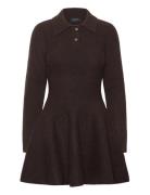 Lexter Mini Volume Knit Dress Kort Kjole Brown Bardot
