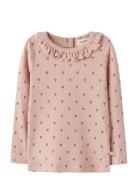 Nmfgago Kis Ls Slim Top Lil Tops T-shirts Long-sleeved T-Skjorte Pink ...