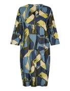 Manodetta Knælang Kjole Blue Masai