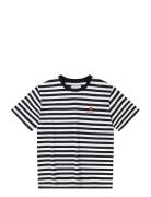 Regular Striped T-Shir Tops T-Kortærmet Skjorte Black Edwin