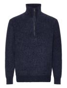 Inhunch ½ Zip Tops Knitwear Half Zip Jumpers Navy INDICODE