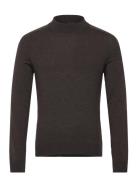 Merino Mock Neck Designers Knitwear Round Necks Brown Morris