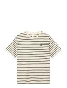 Wwace Stripe Tops T-Kortærmet Skjorte Cream WOOD WOOD