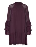 Lavanna Dress Kort Kjole Burgundy Noella