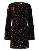 Jodyn Sequin Dress Kort Kjole Brown Twist & Tango