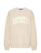 Heavy Sweat Crewneck Tops Sweatshirts & Hoodies Sweatshirts Beige ROTA...