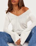 Nelly - Hvid - Loose Slouchy Sheer Top