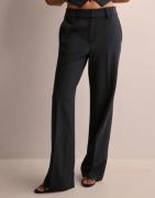 Selected Femme - Blå - Slfrita Mw Wide Pant Dark Sap Mel N