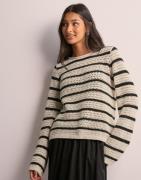 Pieces - Ternet/Stribet - Pcneska Ls O-Neck Knit