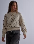 JDY - Beige - Jdysigrid Life L/S Oneck Puffdot Pu