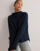 Selected Femme - Blå - Slfselma Ls Knit Pullover Noos