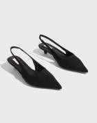 Nelly - Sort - Kitten Heel Slingback